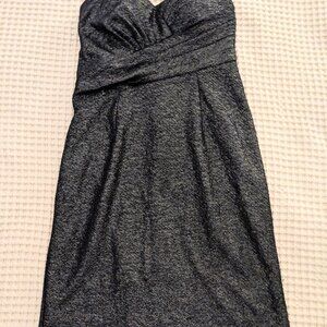 Vince Camuto strapless black and silver dress